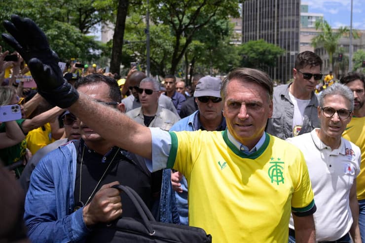 נשיא ברזיל ז'איר בולסונרו עצרת בחירות בלו הוריזונטה