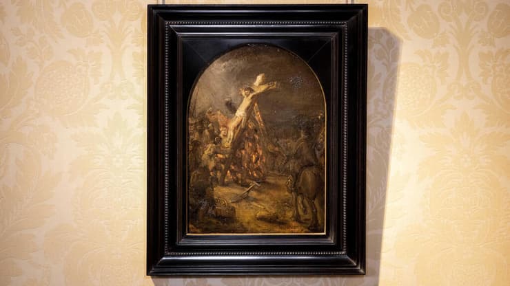 The Raising of the Cross, הציור של רמברנדט