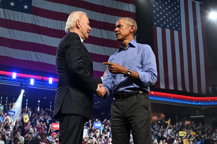 ארה"ב בחירות האמצע אמצע הכהונה ג'ו ביידן ו ברק אובמה עצרת פילדלפיה פנסילבניה
