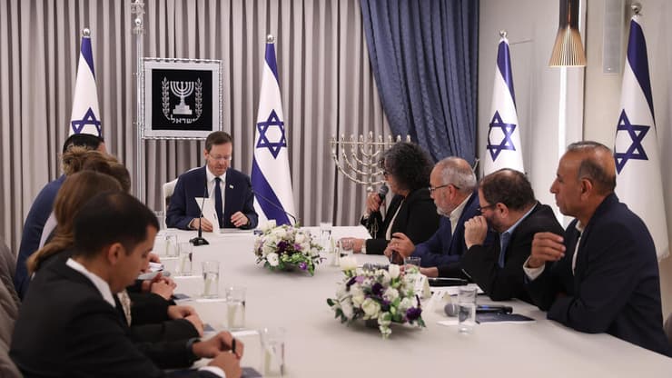 נציגי סיעת חדש תע"ל בסבב התייעצויות בבית הנשיא