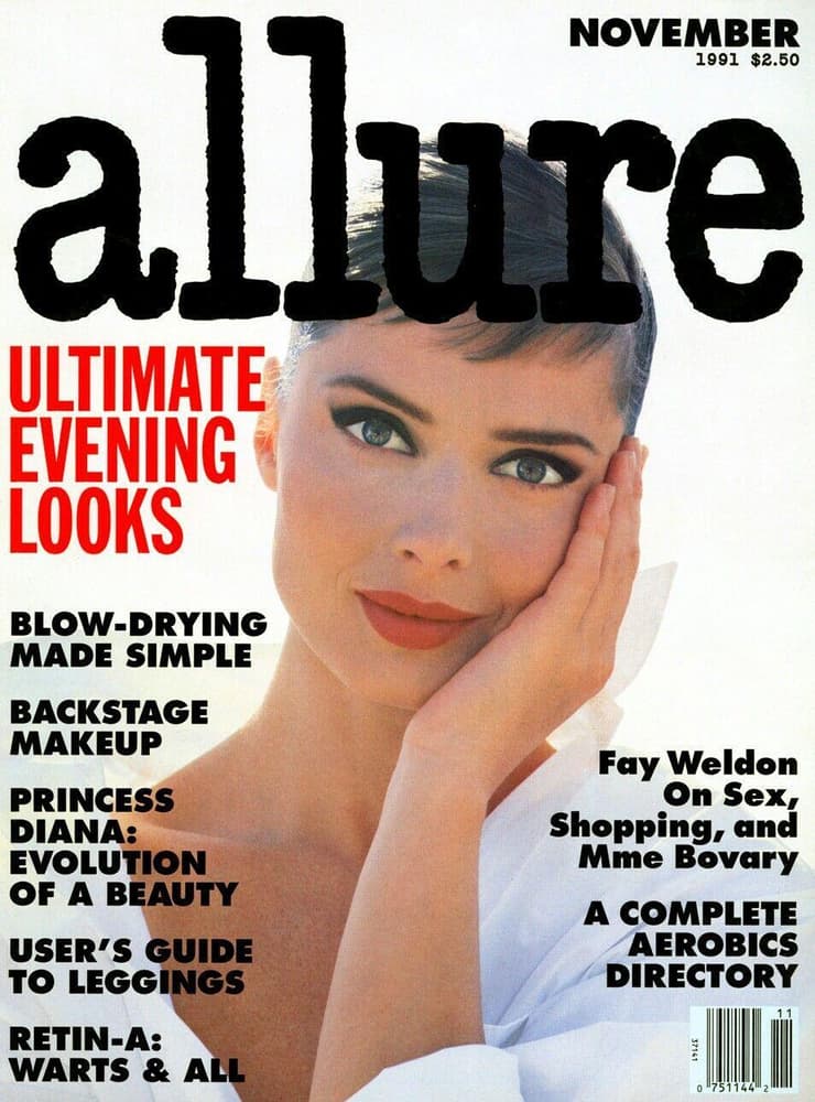 איזבלה רוסליני על שער מגזין אלור, 1991