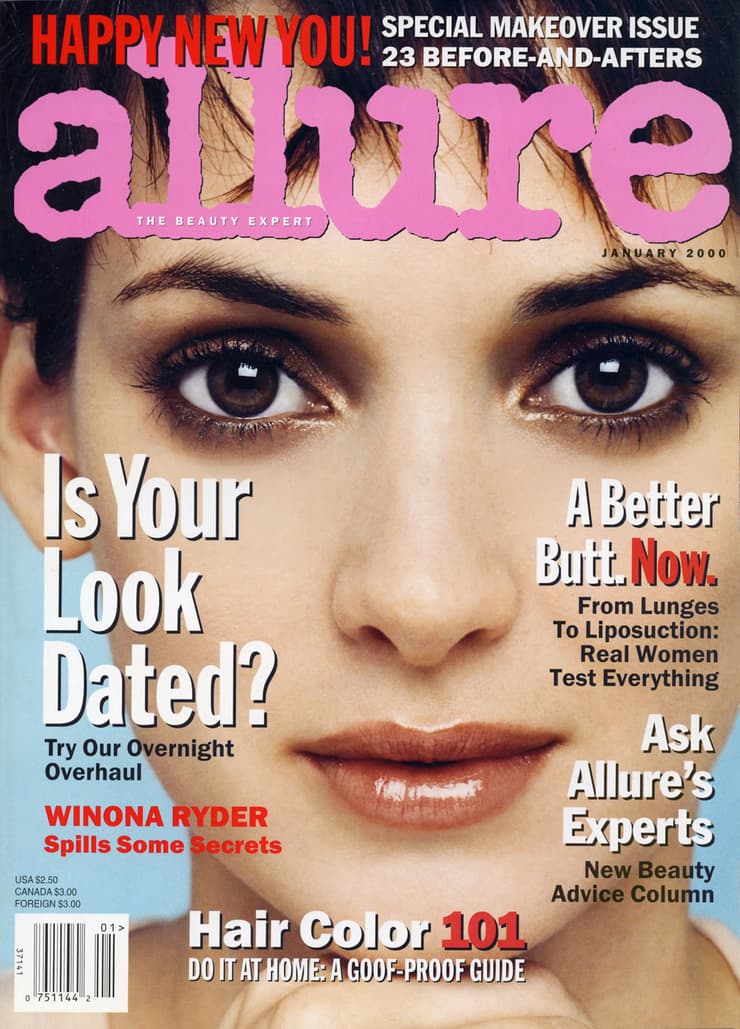 וינונה ריידר על שער מגזין אלור, 2000