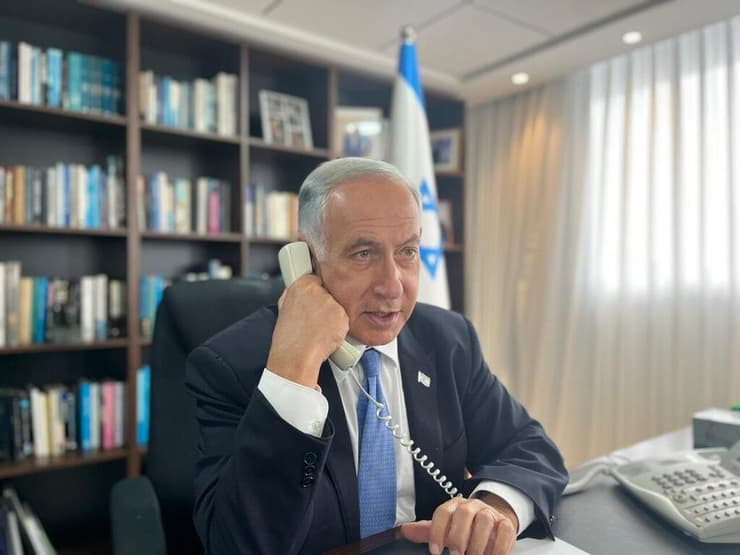 ביבי בנימין נתניהו שיחת טלפון משוחח עם נשיא טורקיה ארדואן