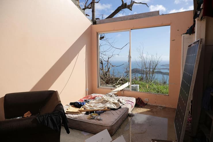 בית בסנט תומאס שניזוק בהוריקן אירמה בשנת 2017