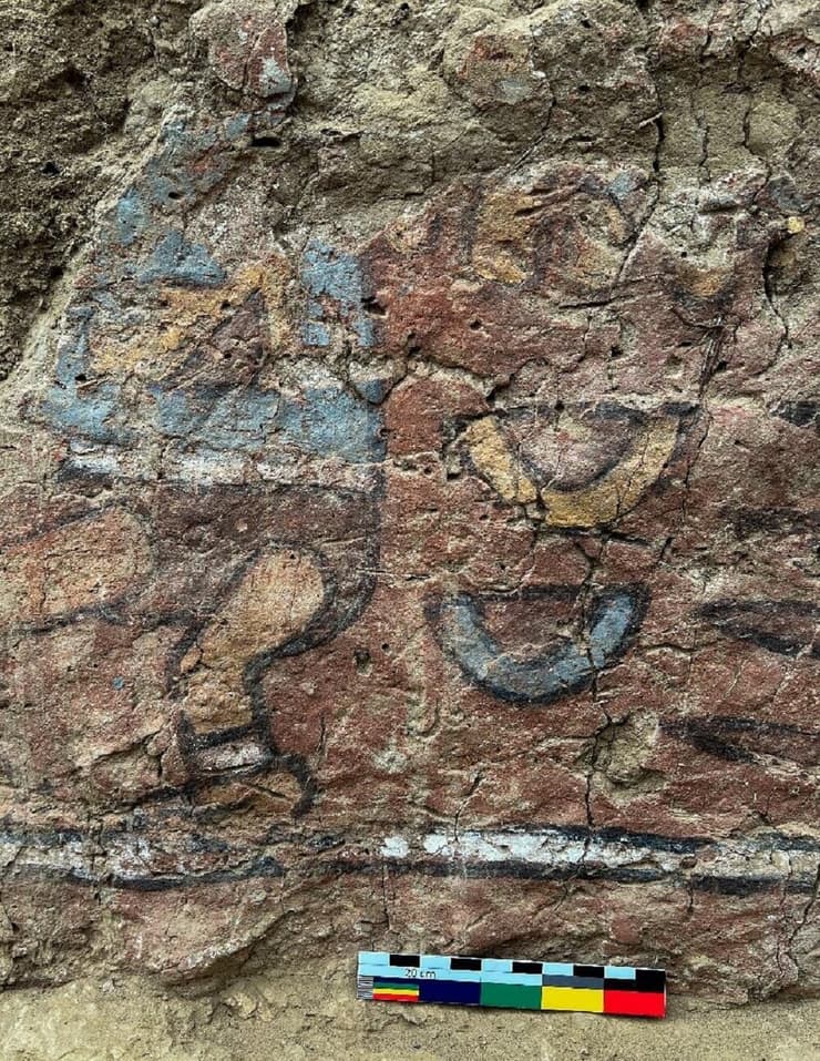 הפרסקו הפרה-היספני שהתגלה בפרו, כחלק ממקדש הואקה פינטאדה