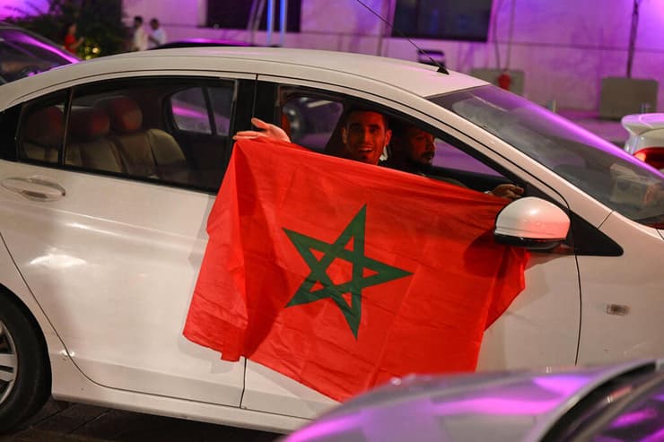 חגיגות במרוקו אחרי העלייה לרבע גמר המונדיאל