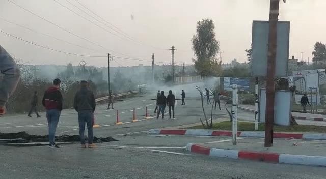 עימותים בין פלסטינאים לכוחות צה"ל בכניסה לעיירה סלוואד מזרחית לרמאללה