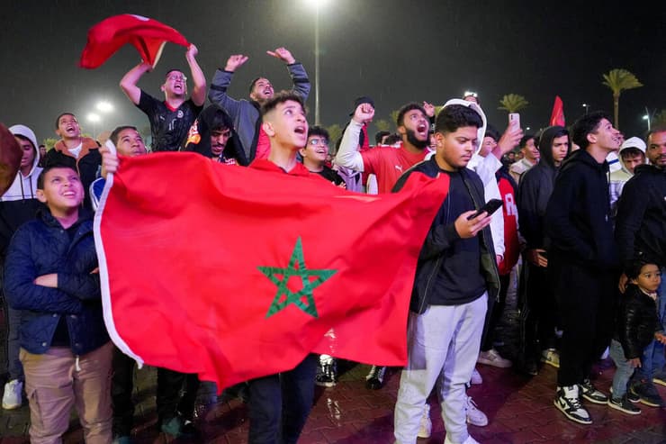 ניצחון מרוקו ב מונדיאל עלייה ל חצי גמר חגיגות ב טריפולי לוב