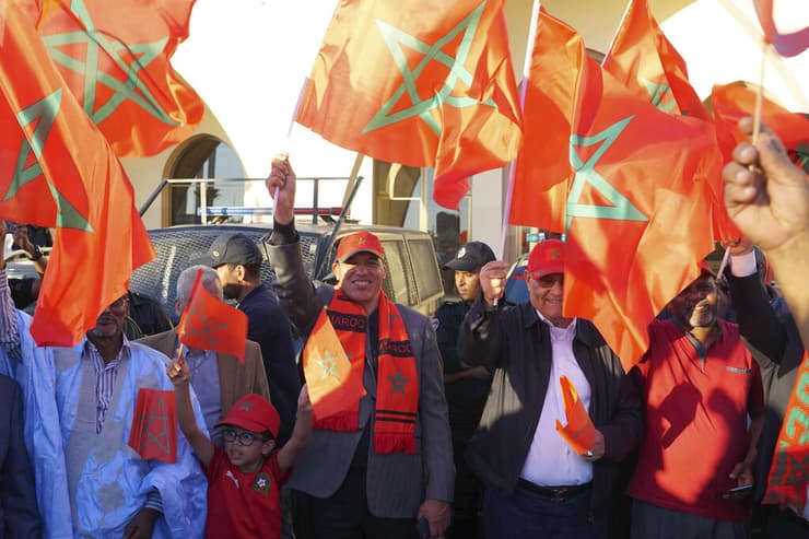 מרוקו חגיגות הניצחון על פורטוגל מונדיאל קטאר ב סהרה המערבית