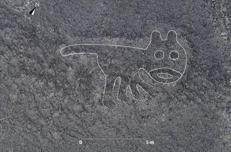 גיאוגליף של חתול במדבר נסקה שבפרו