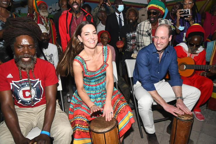 תמונות השנה 2022 הנסיך וויליאם ו רעייתו קייט ב ביקור ב ג'מייקה