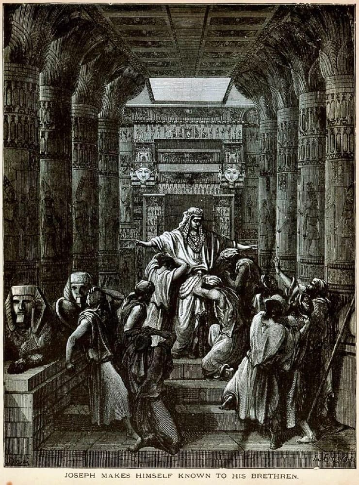 יוסף מתוודה בפני אחיו בציור המפורסם של גוסטב דורה