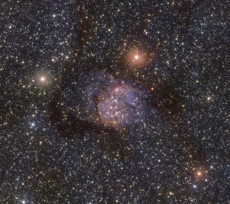 תמונה זו של ערפילית Sh2-54 צולמה באור אינפרא-אדום באמצעות טלסקופ VISTA של ארגון המצפה האירופי הדרומי (ESO) במצפה הכוכבים פרנאל (Paranal) בצ'ילה