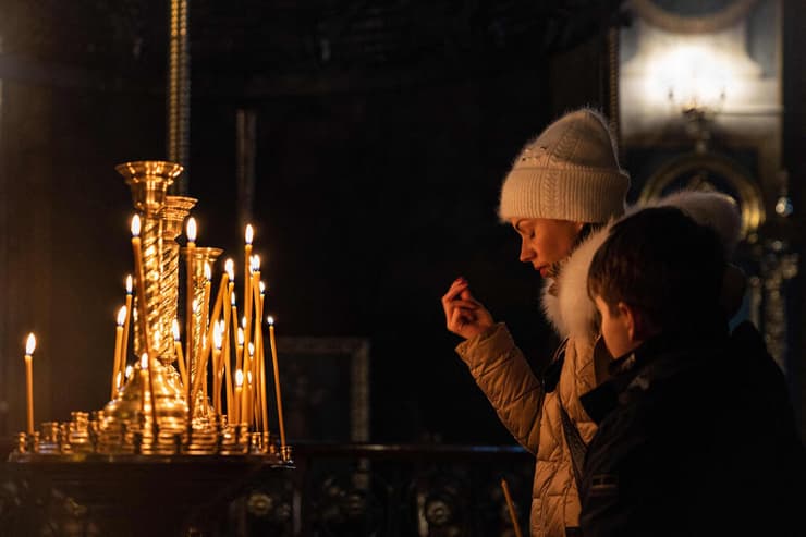 אוקראינה קייב כנסייה חג מולד אורתודוקסי 6 ינואר