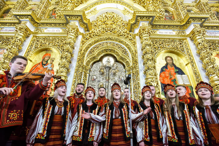 אוקראינה קייב כנסייה חג מולד אורתודוקסי 6 ינואר