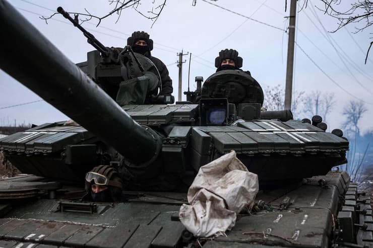 טנק של צבא אוקראינה מחוז לוהנסק חבל דונבאס