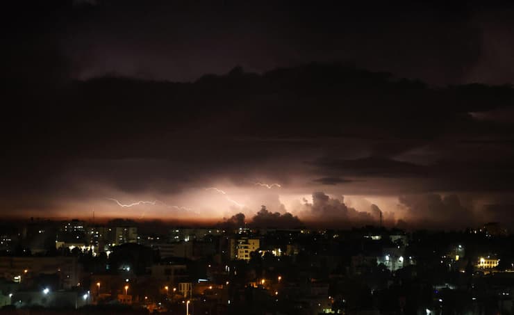 ברק ברקים בשמי ירושלים 13 ינואר מזג אוויר