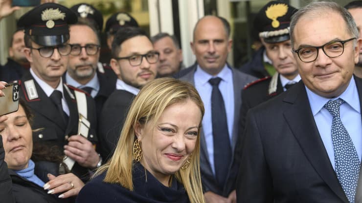 ראשת ממשלת איטליה ג'ורג'ה מלוני בפגישה עם התובע של פלרמו אחרי המעצר