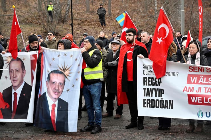 הפגנת תמיכה ב טורקיה שטוקהולם שבדיה