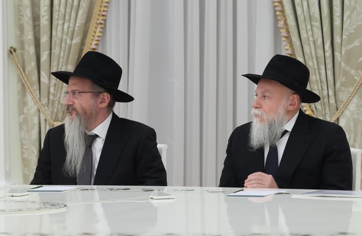 ולדימיר פוטין ב קרמלין עם ראשי הקהילה היהודית ב רוסיה