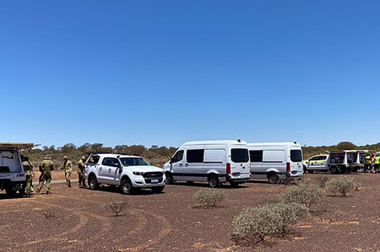 הזירה שבה אותרה קפסולה רדיואקטיבית במדבר ב מערב אוסטרליה