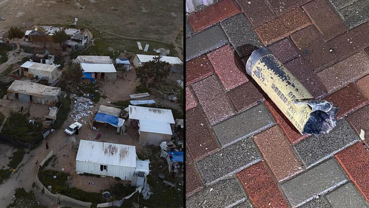 חאן אל אחמר וחלקי רקטה שיורטה בשדרות