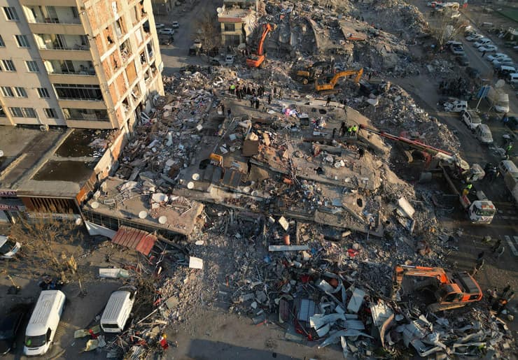 קרמאנמרש טורקיה תצלום אווירי הרס הריסות חורבן משבר אסון רעידת אדמה 