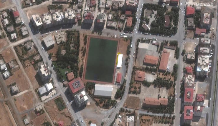 נורדאגי באזור גזיאנטפ צילום לוויין לפני ואחרי רעידת אדמה רעש טורקיה