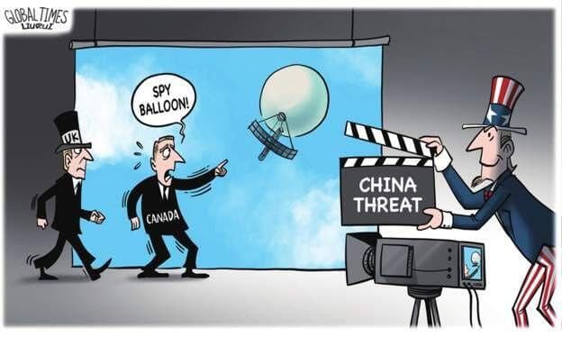 לעג ל ארה"ב על פרשת בלון הריגול עיתון סיני גלובל טיימס