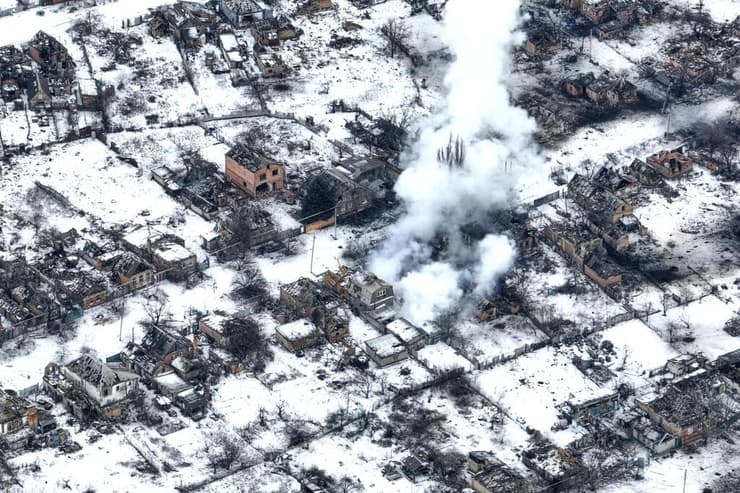 אוקראינה תמונות ה הרס ב בחמוט דונבאס 14 פברואר