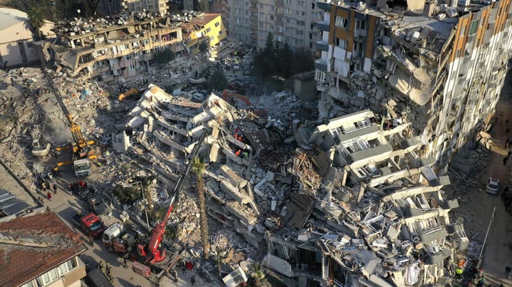 צילום אווירי של ההרס באנטקיה בטורקיה