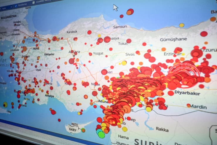 טורקיה רעידות אדמה מפת הרעשים האחרונים בסוף השבוע