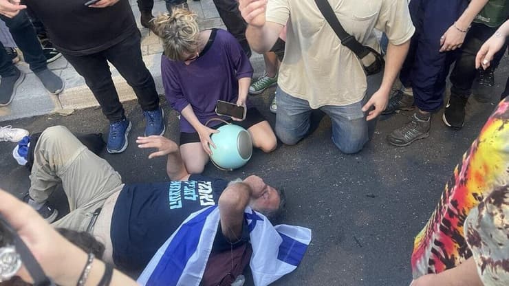 מפגין נפצע בהפגנה בתל אביב