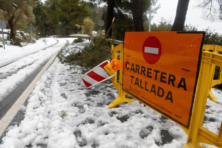 שלג ספרד סופה גל קור מאיורקה