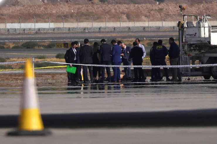נמל התעופה ב סנטיאגו צ'ילה אחרי ניסיון שוד מזוין