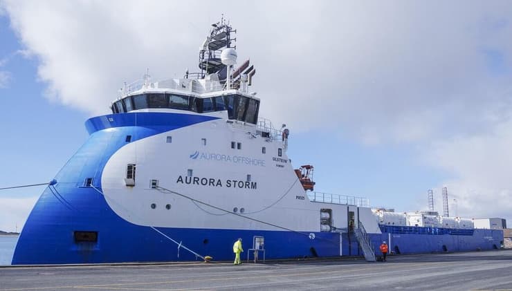 הספינה שבאמצעותה יובל הפחמן הדו חמצני בתצורה נוזלית כדי להיטמן בעומק הים הצפוני כחלק מפרויקט גרינסנד (Greensand) הדני