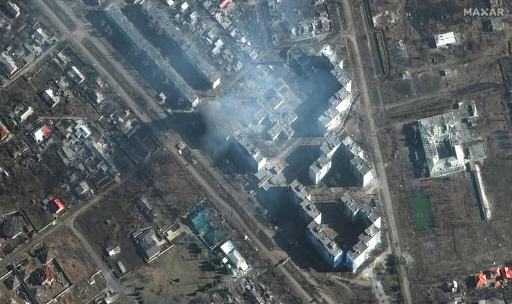 קרב על בחמוט אוקראינה בצילום לוויין 6 במרץ מלחמה רוסיה