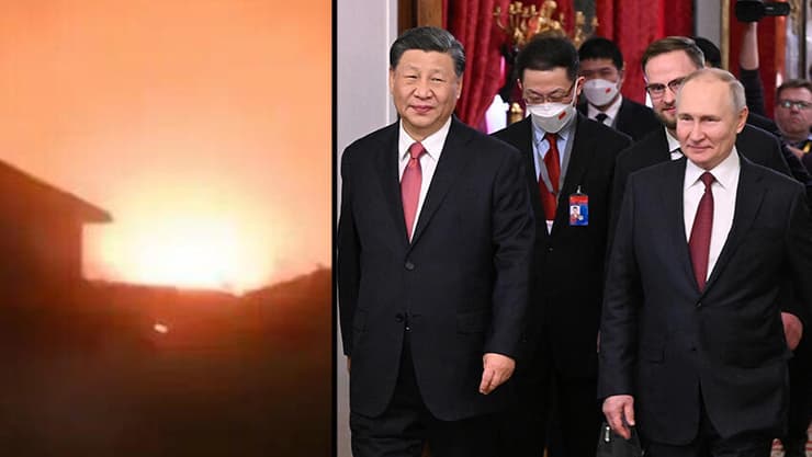 נשיא סין שי ג'ינפינג  פגישה עם נשיא רוסיה פוטין בקרמלין 