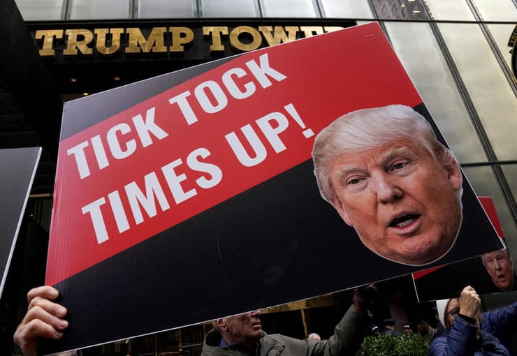 מחאה נגד טראמפ בניו יורק