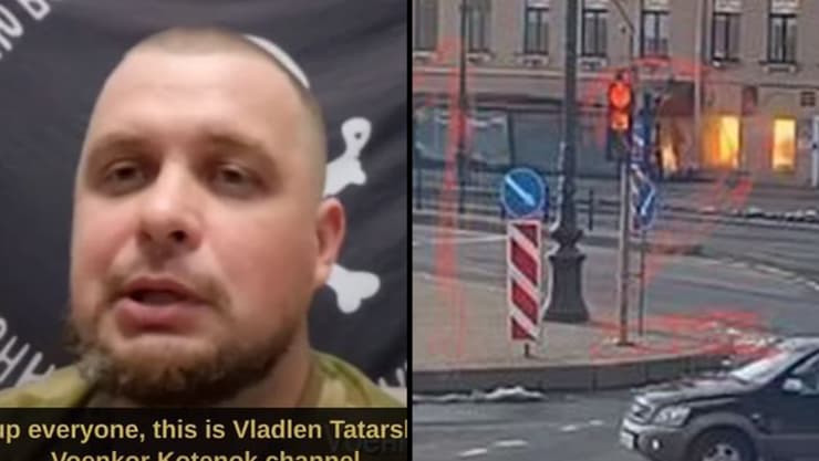 רוסיה בלוגר צבאי מוכר ולדלן טטרסקי נהרג פיצוץ מטען חבלה בית קפה סנט פטרסבורג