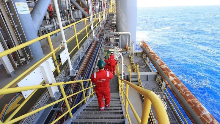 אזור קליטת הגז הגולמי של אסדת כריש