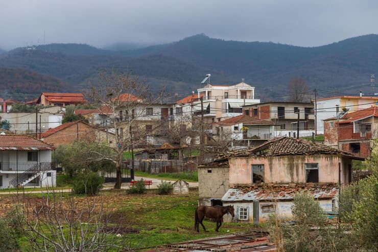 כפר יווני באזור הגבול עם צפון מקדוניה