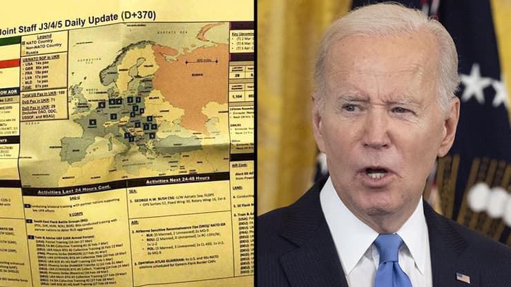 נשיא ארה"ב ג'ו ביידן חשד ל דליפת מסמכים פנטגון צבא ארה"ב אוקראינה מלחמה