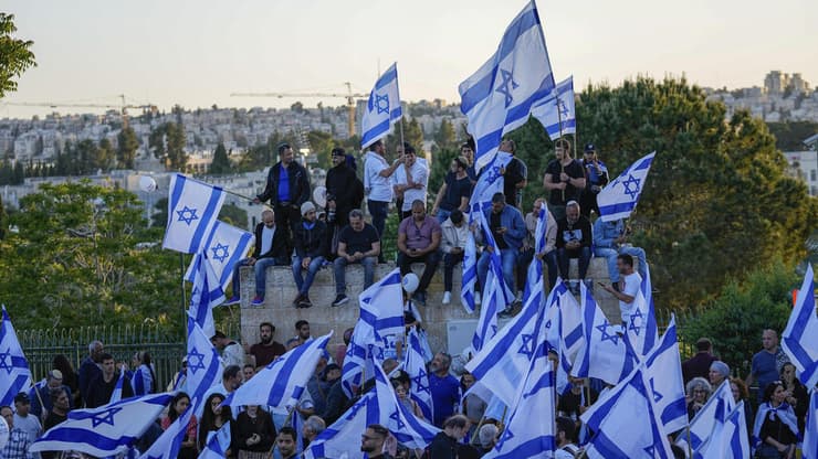 הפגנה בעד המהפכה המשפטית בירושלים