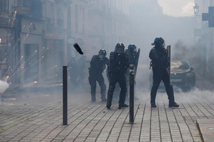 נאנט הפגנה עימותים 1 במאי צרפת
