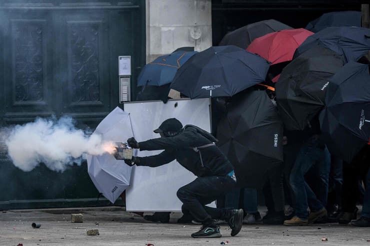 נאנט הפגנה עימותים 1 במאי צרפת