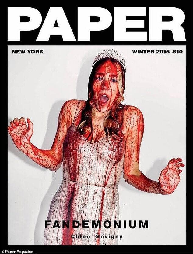 קלואי סוויני על שער מגזין "פייפר", חורף 2015