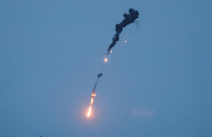 פיצוץ של כטב"מ בשמי קייב אוקראינה 