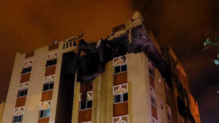 בניין המגורים שהותקף על ידי צה"ל בחאן יונס