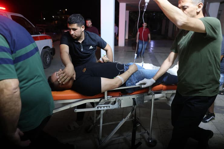 פצוע פלסטיני בבית החולים הממשלתי ביריחו